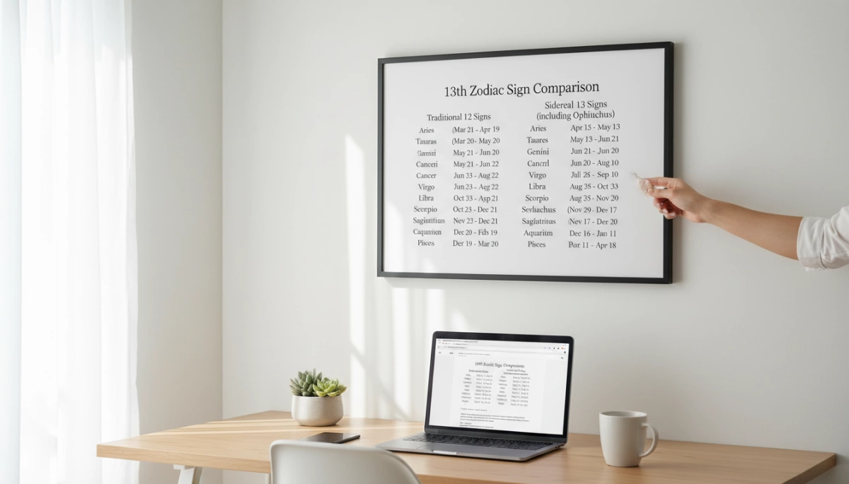 Ophiuchus 13th Zodiac Sign Comparison Chart