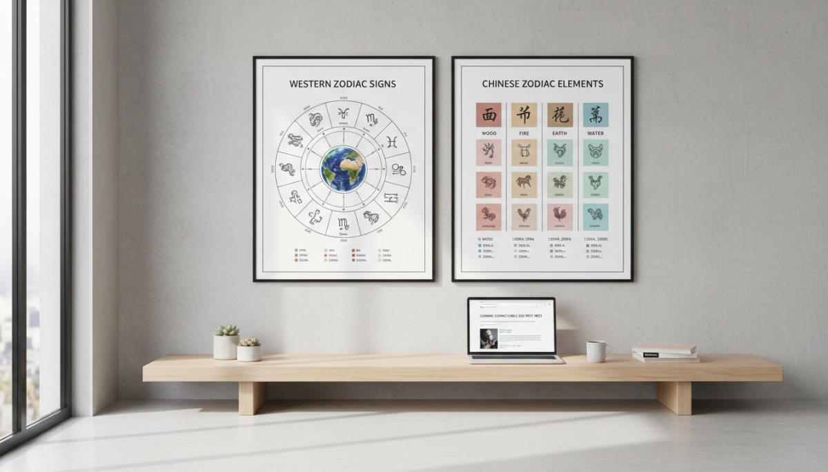 Zodiac Signs vs Chinese Zodiac Elements Comparison