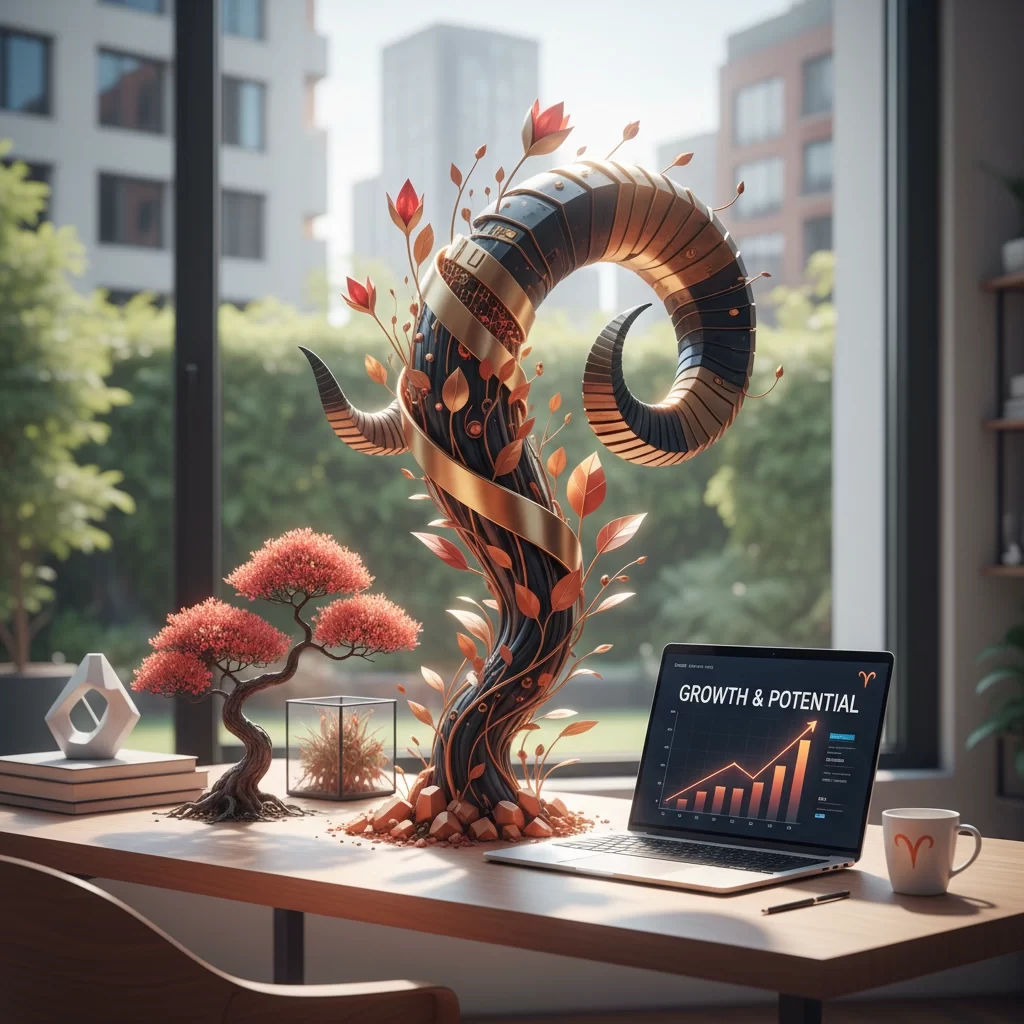 Aries constellation and symbolic art