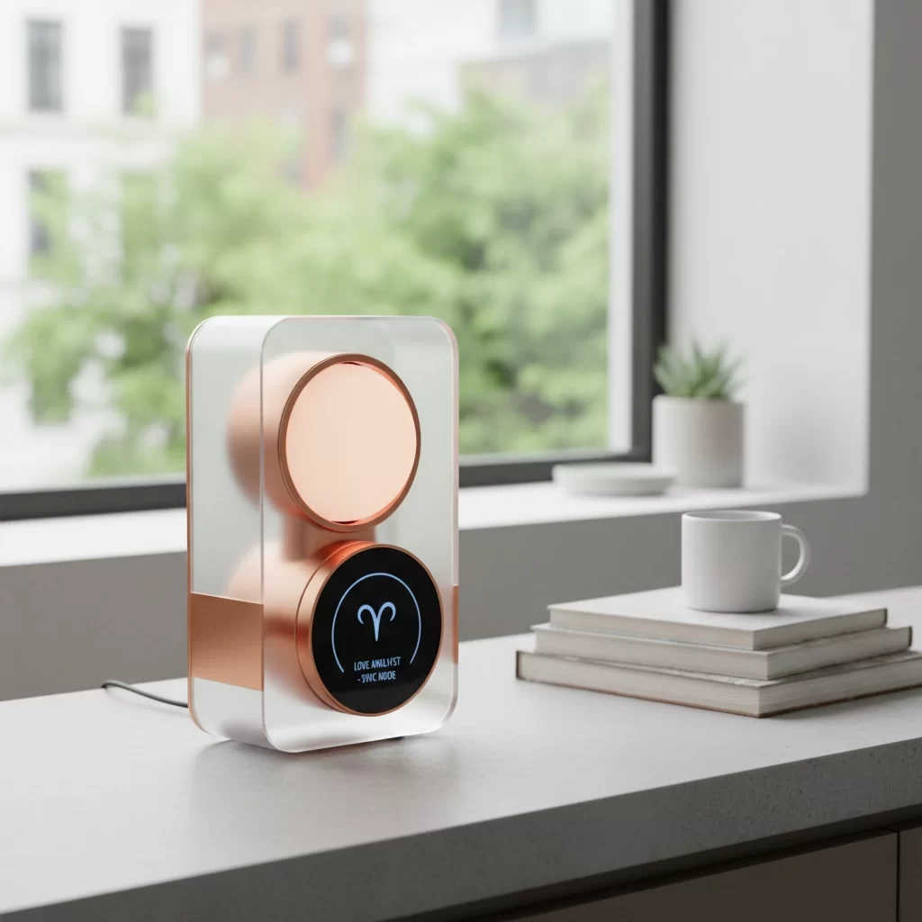 Aries symbol with a fiery aura illustration