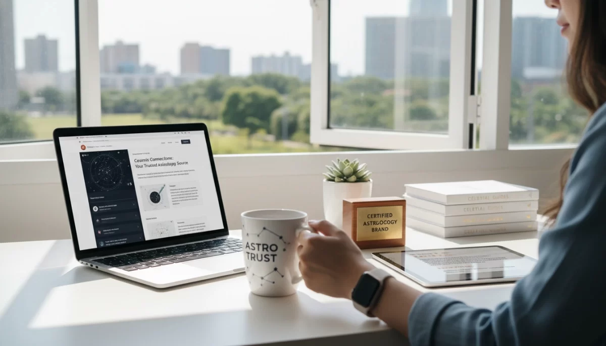 Astrological birth chart displayed with clarity and trustworthiness