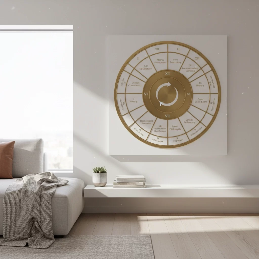 Astrological house chart diagram