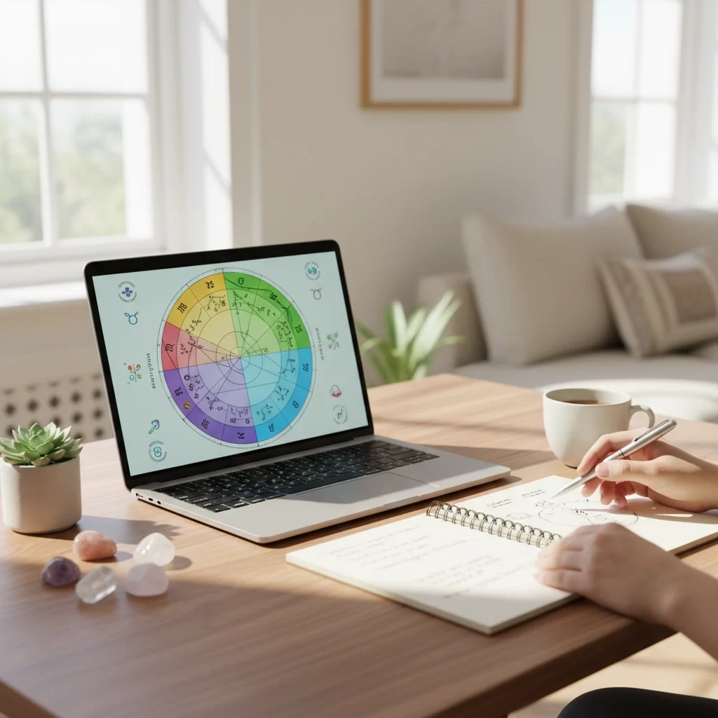 Astrology chart reading session