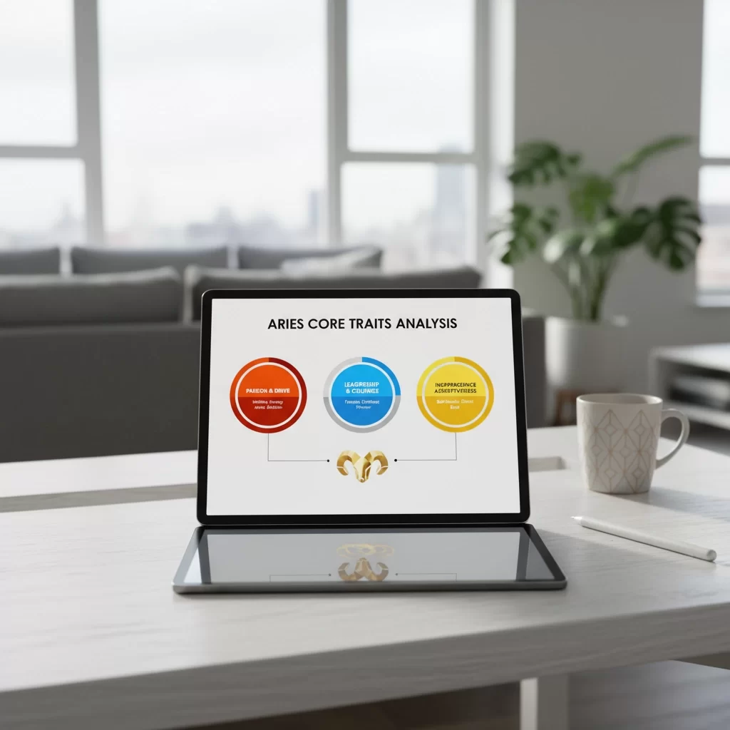 Illustration of Aries zodiac sign