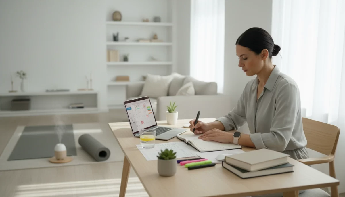 Person practicing daily wellness for healthy lifestyle