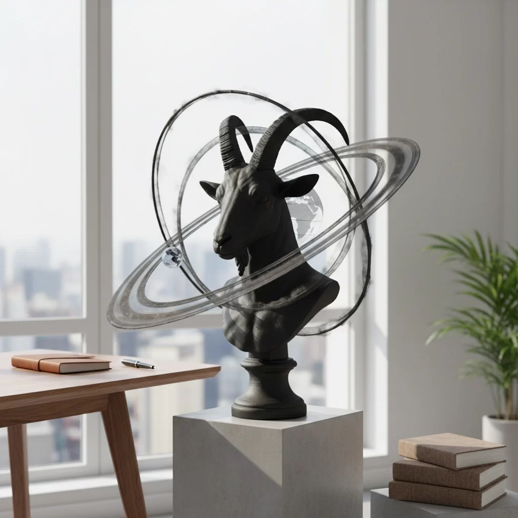 Saturn in Capricorn Illustration