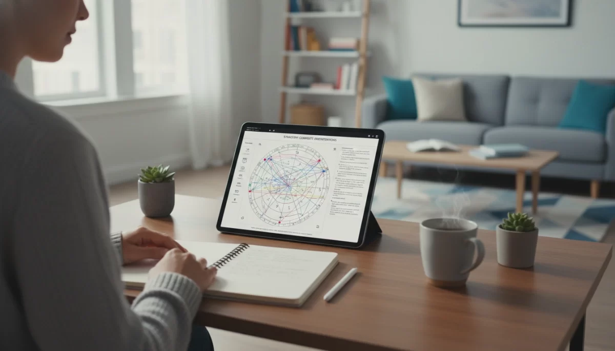 Zodiac composite chart showing astrological compatibility