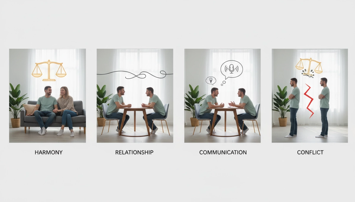 Harmonie relationnelle, Communication, Conflit chez la Balance